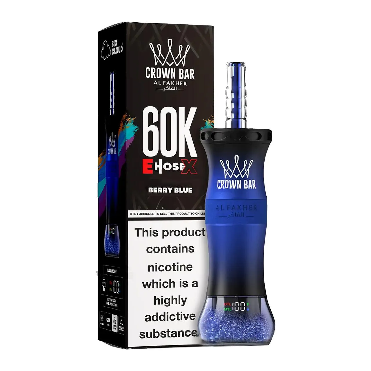 Al Fakher Crown Bar E Hose X 60k Puffs -10 packs (shipped from Overseas) - Image 2