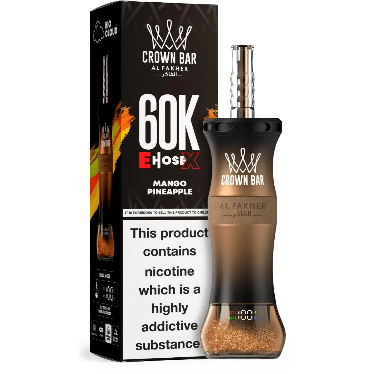 Al Fakher Crown Bar E Hose X 60k Puffs -10 packs (shipped from Overseas) - Image 8