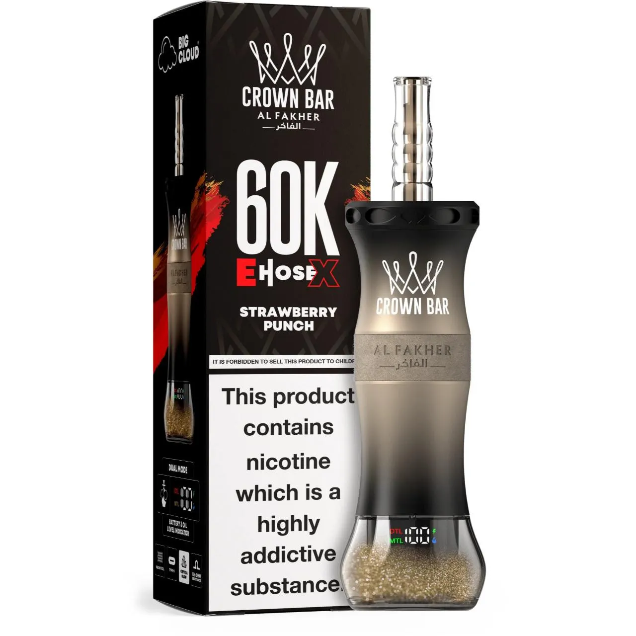 Al Fakher Crown Bar E Hose X 60k Puffs -10 packs (shipped from Overseas) - Image 22
