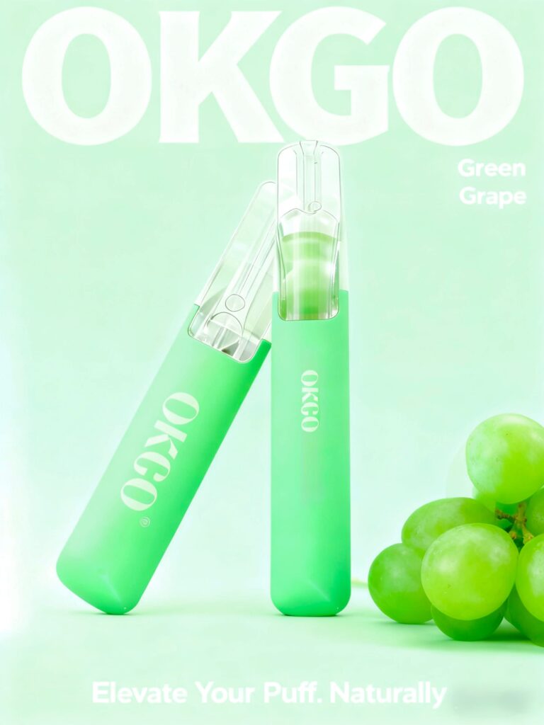 OKGO 6500 Puffs Green Grape -10 Pack