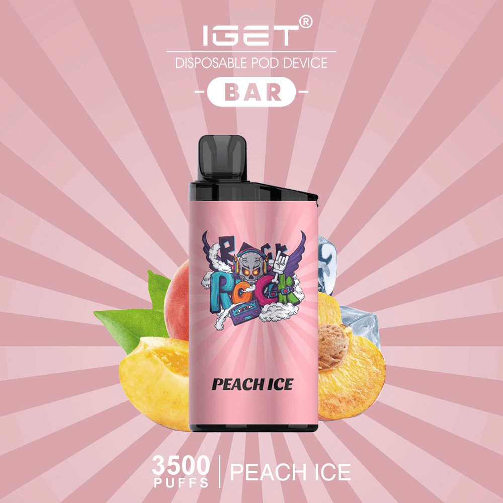 IGET BAR PEACH ICE 3500 Puffs Disposable Vape - Image 2