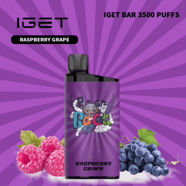 IGET BAR RASPBERRY GRAPE 3500 Puffs