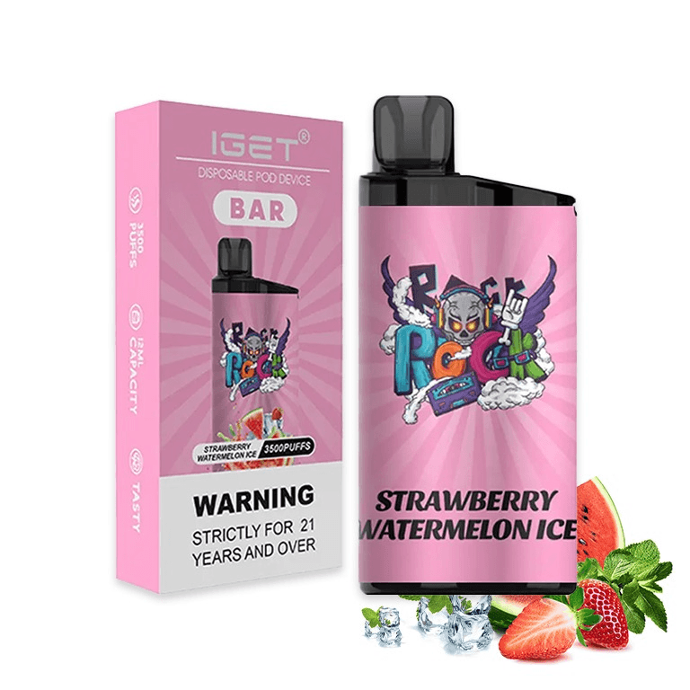 IGET BAR STRAWBERRY WATERMELON ICE 3500 Puffs Disposable Vape - Image 3