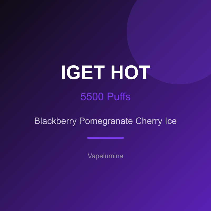 IGET HOT 5500 Puffs Blackberry Pomegranate Cherry Ice