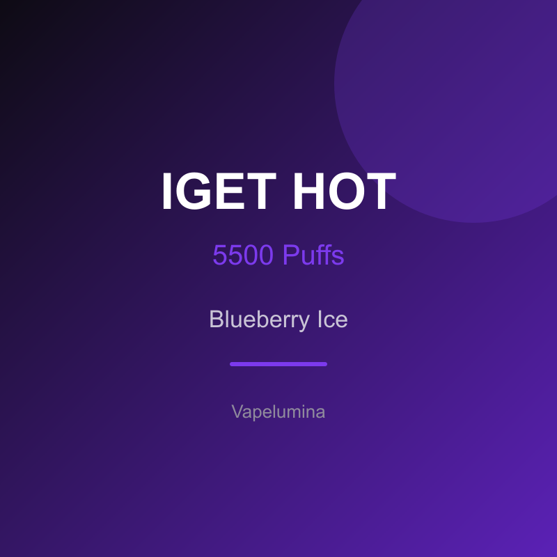 IGET HOT 5500 Puffs Blueberry Ice
