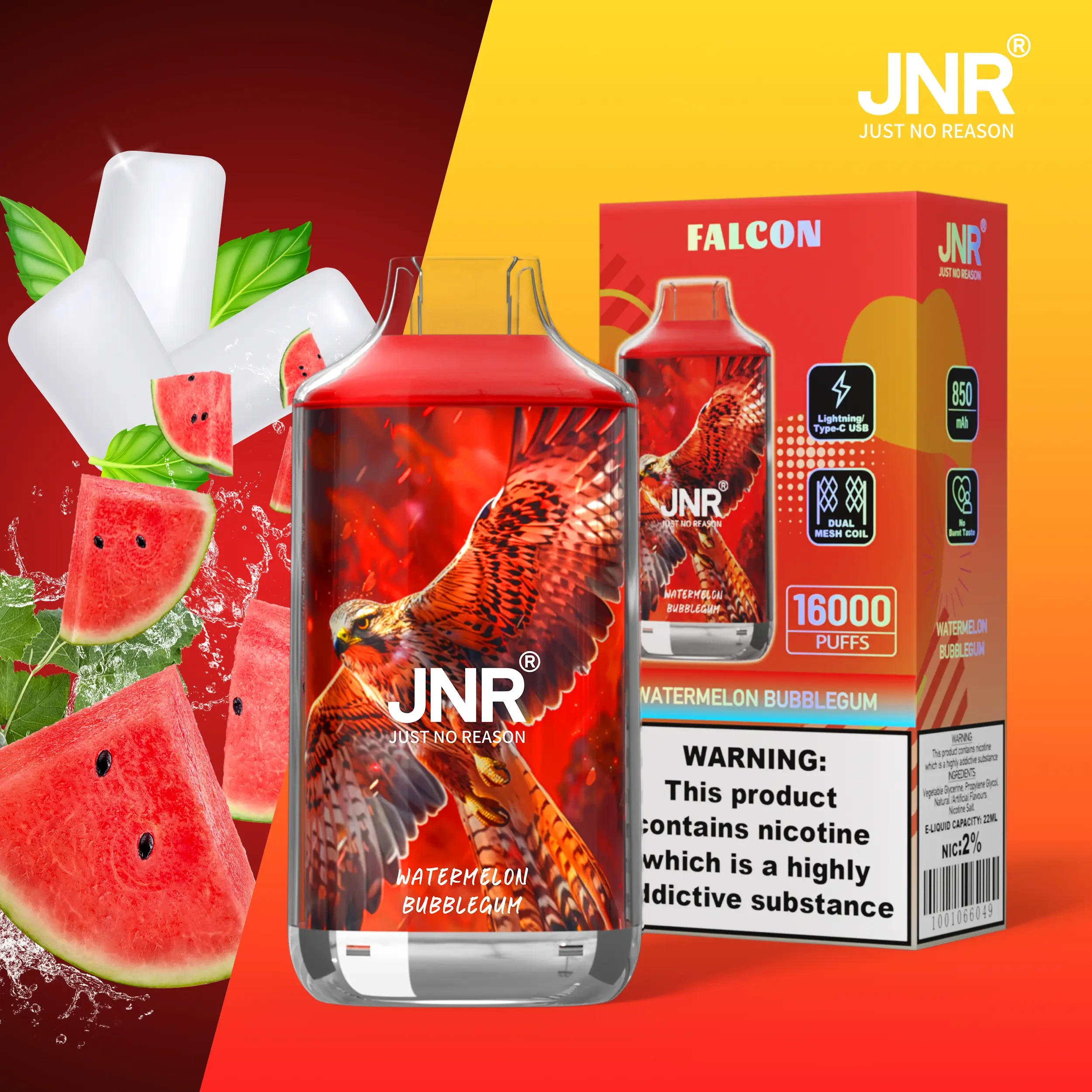 JNR Falcon 16000 Puffs 30 Packs (Ship from oversea) - Image 5